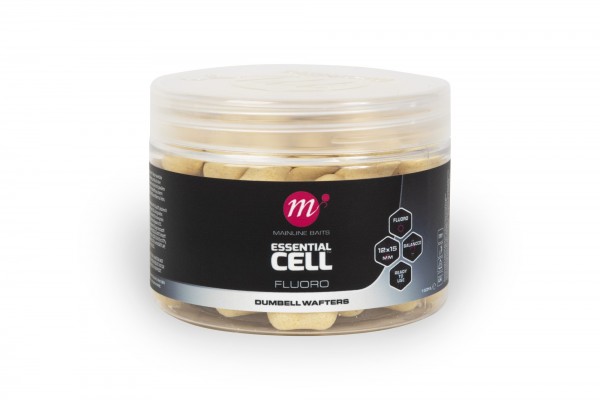 Mainline Baits Essential Cell Fluoro Dumbell Wafters 12 x 15mm