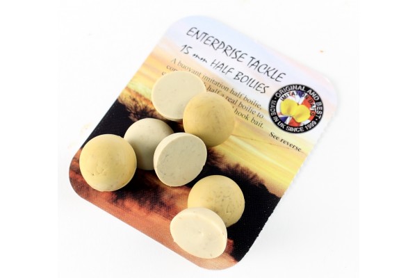 Enterprise Tackle Half Boilies 15mm Cream & Beige