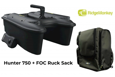 Ridgemonkey Hunter 750 Bait Boat with FOC Rucksack