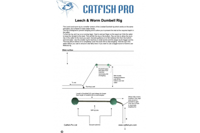 Catfish Pro Dumbell Rig Leech and Worm Catfish Pro Dumbell Rig Leech and Worm