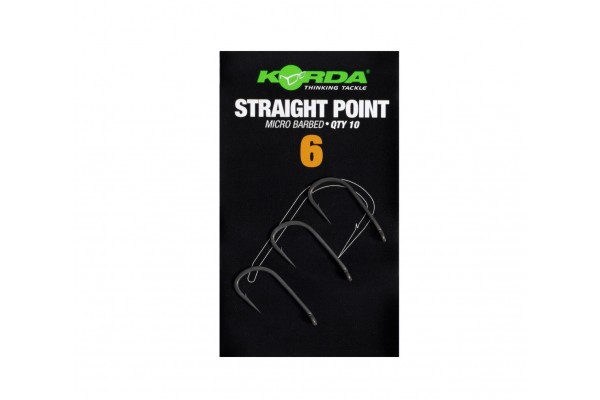 Korda Straight Point Hooks Barbed