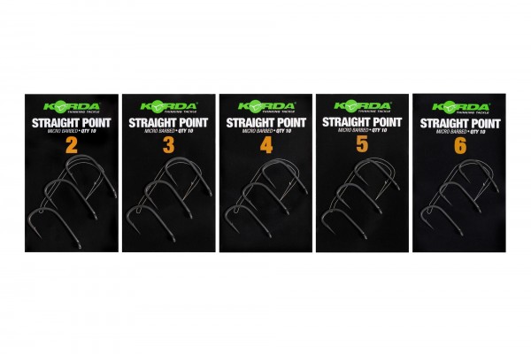 Korda Straight Point Hooks Barbed