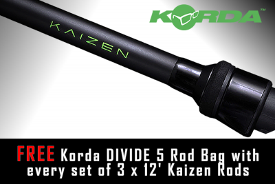 Kaizen Green 13ft 4lb Carp Rods + FREE Divide Rod Bag