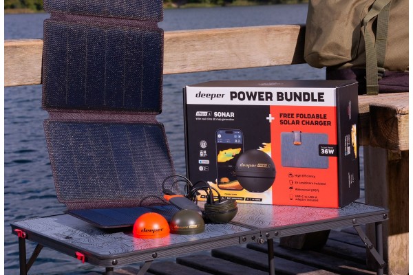 Deeper CHIRP Plus 3 Smart Sonar + Solar Panel Bundle