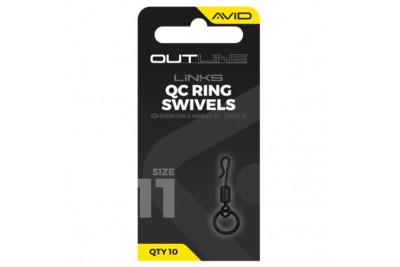 Avid Carp Outline QC Ring Swivels Size 11