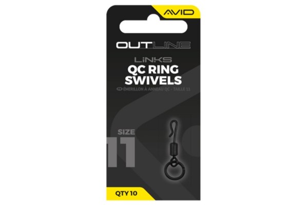 Avid Carp Outline QC Ring Swivels Size 11
