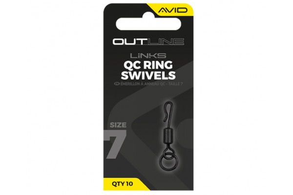 Avid Carp Outline QC Ring Swivels Size 7