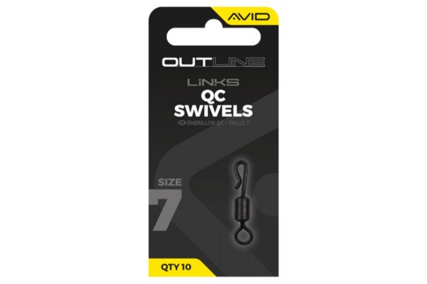 Avid Carp Outline QC Swivels Size 7