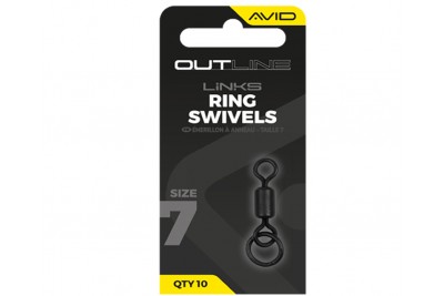 Avid Carp Outline Ring Swivels Size 7