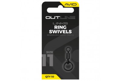 Avid Carp Outline Ring Swivels Size 11