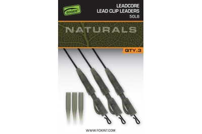 Fox Edges Naturals Leadcore Lead Clip Leaders 50lb