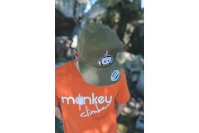 Monkey Climber Logo Patch Snapback Cap